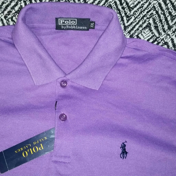 Polo Ralph Lauren XL Purple Men's Polo Shirt - NWT - Picture 5 of 5